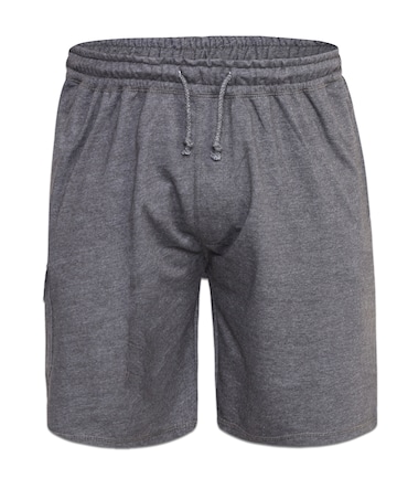 D555 Big & Tall John Lightweight Cotton Cargo Shorts with Zipper Pockets - Grey