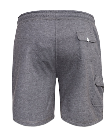 D555 Big & Tall John Lightweight Cotton Cargo Shorts with Zipper Pockets - Grey