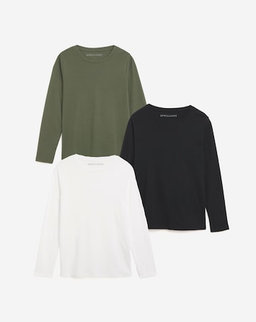 3 Pack Crew Neck Long Sleeve T-Shirts