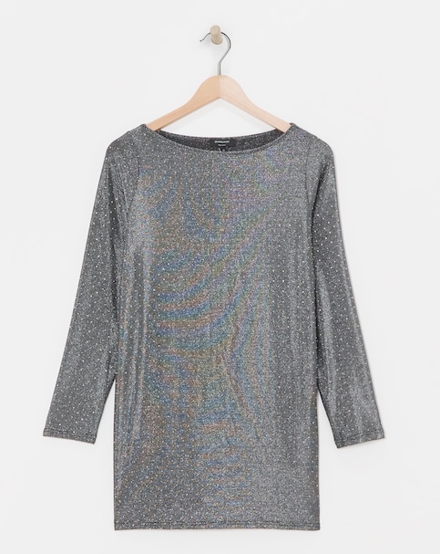 Slash Neck Longline Top