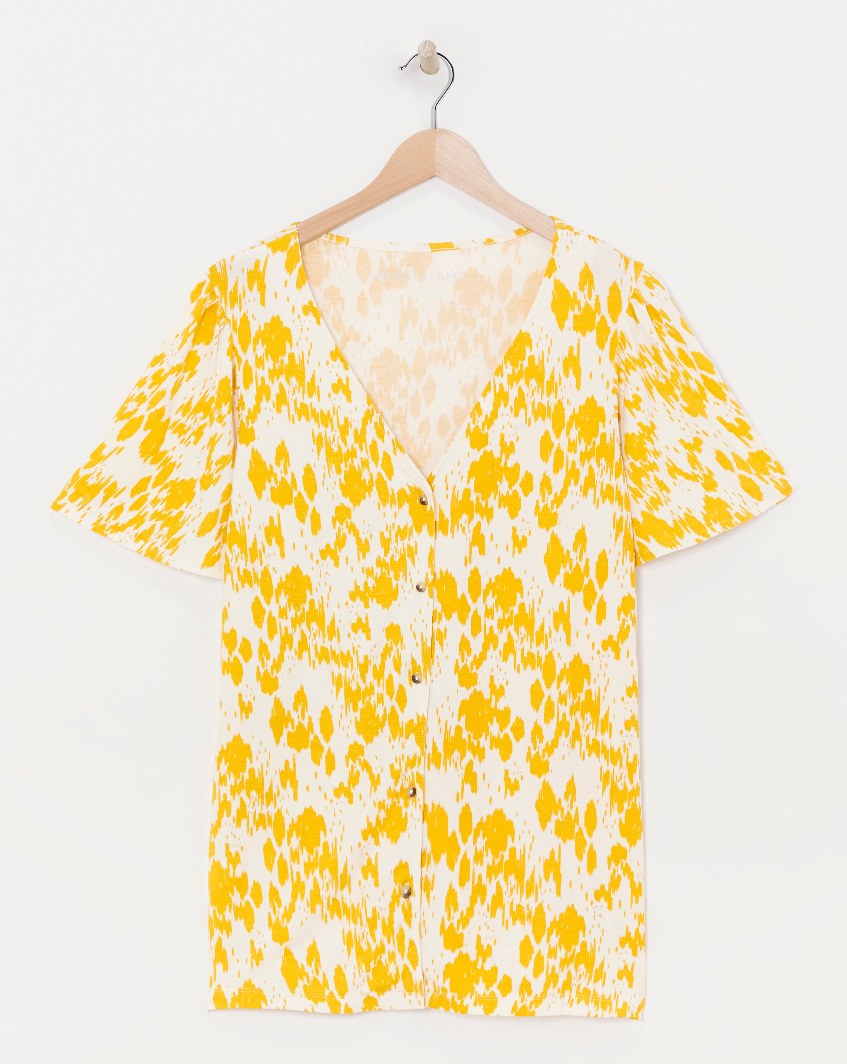 Button Front Angel Sleeve Top