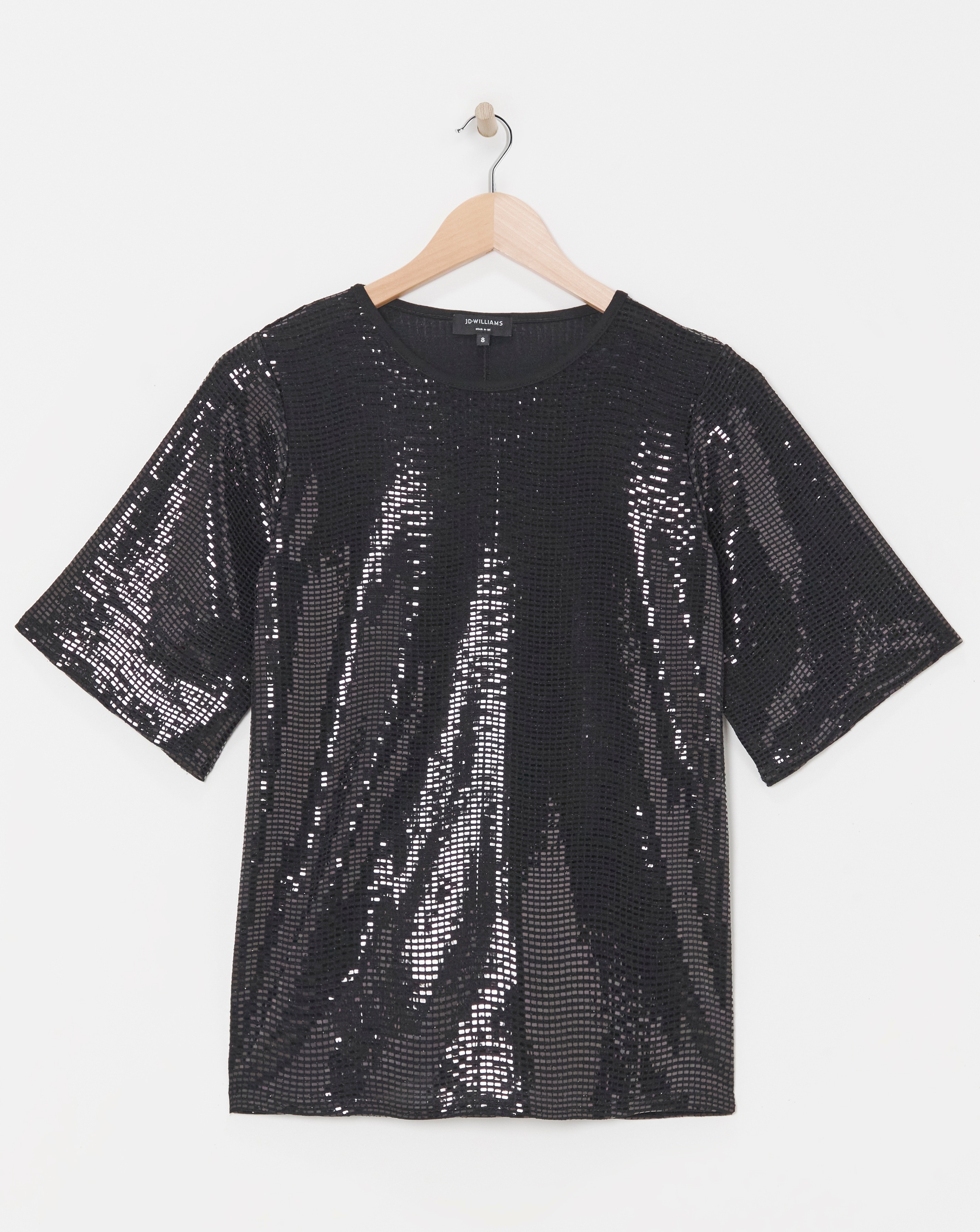 Sequin Boxy T-Shirt