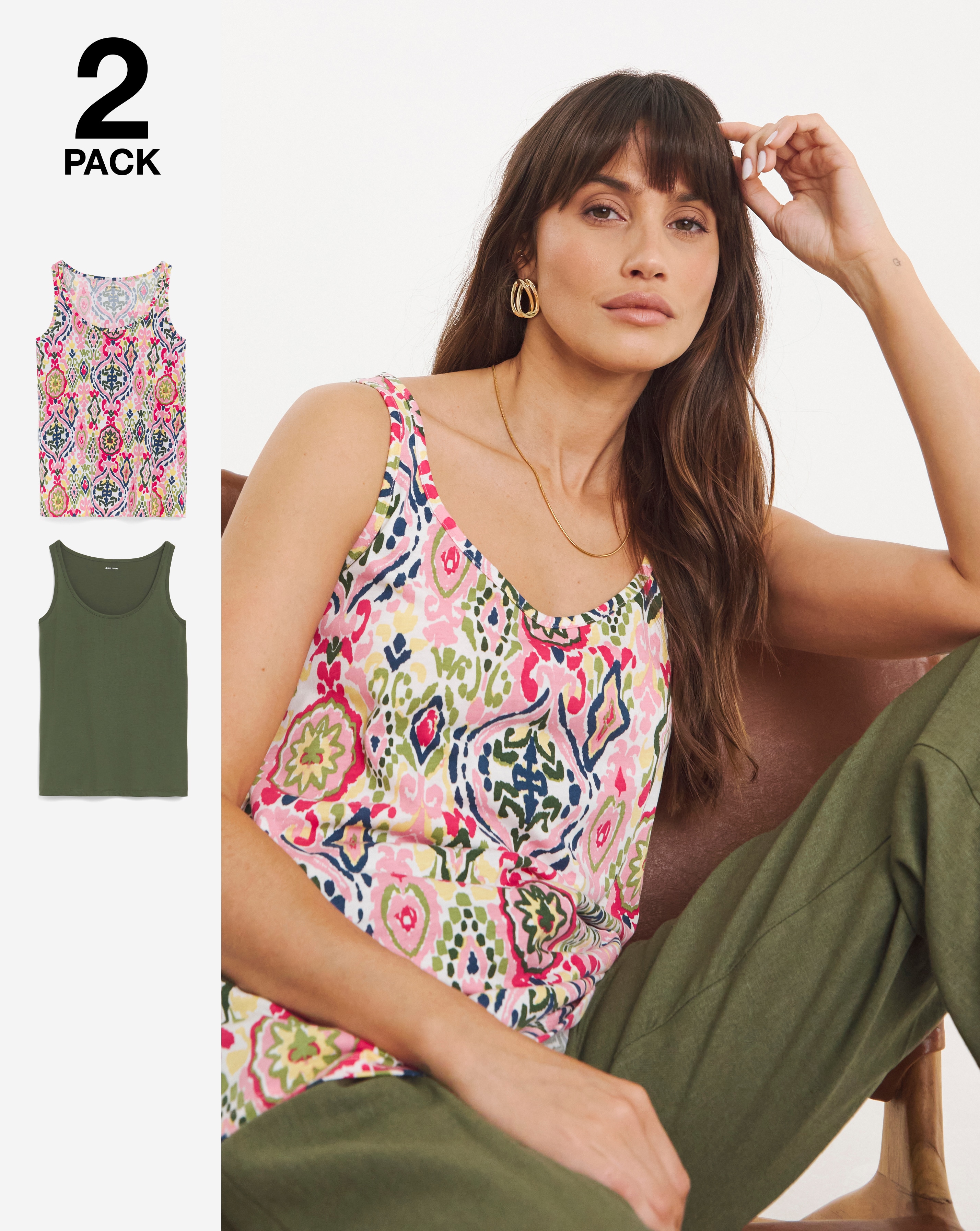 2 pack Sleeveless Swing Vests