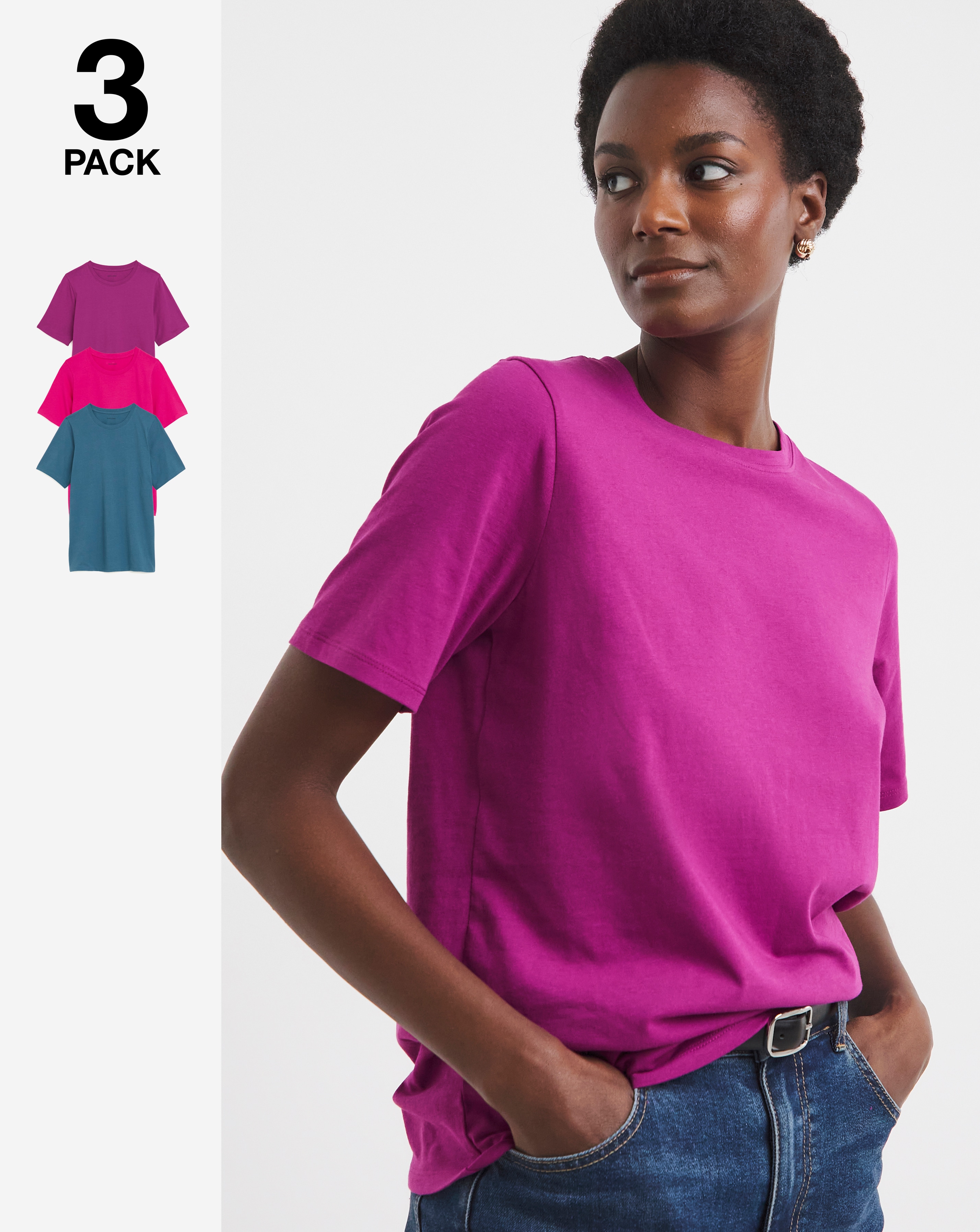 3 Pack Crew Neck T-shirt