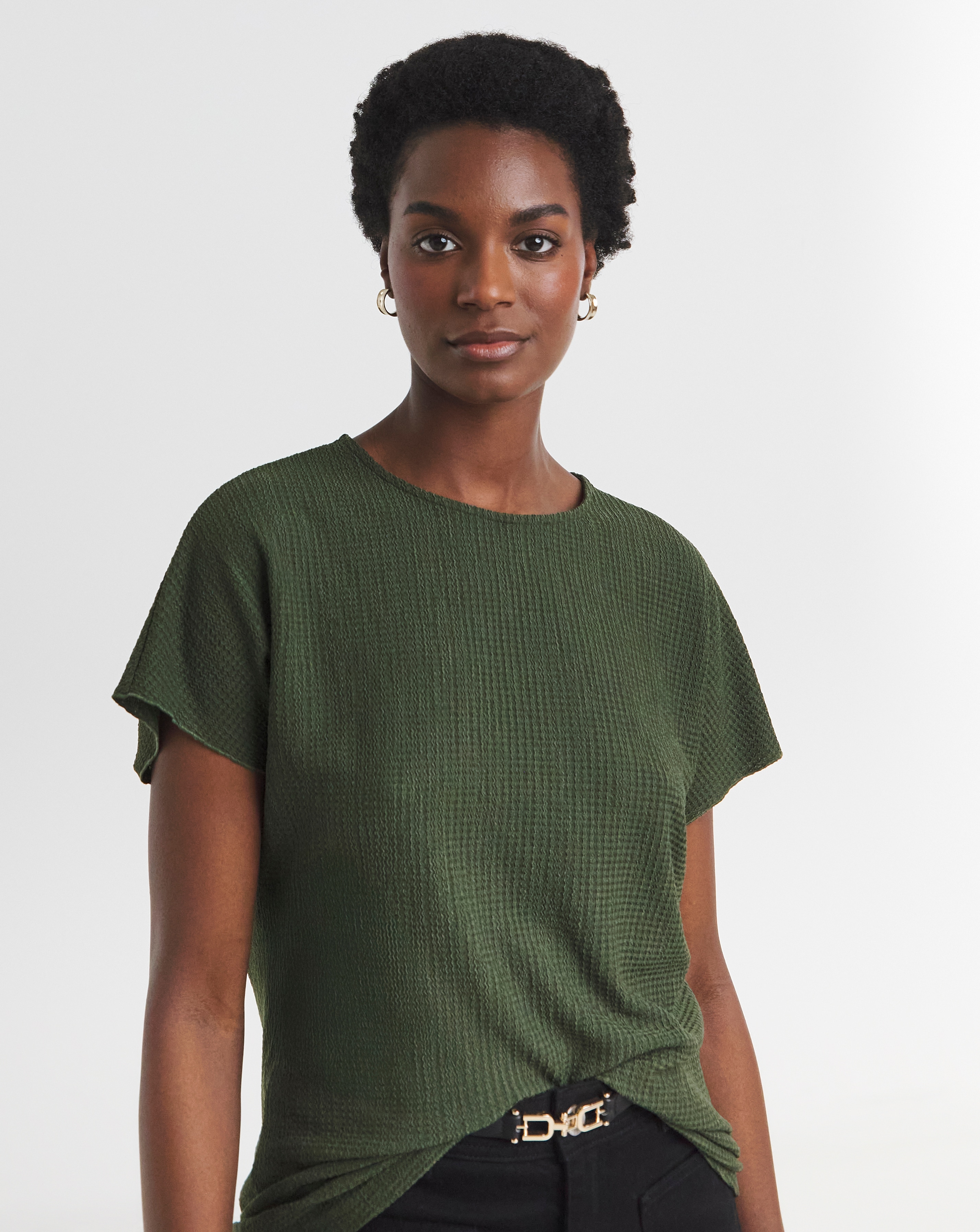 Grown on Sleeve Textured Top