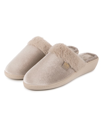 totes Sparkle Velour Heeled Mule
