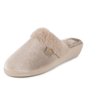totes Sparkle Velour Heeled Mule