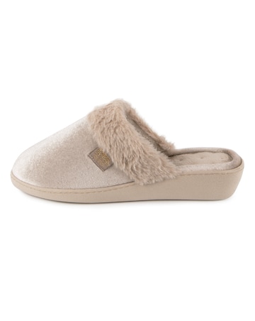 totes Sparkle Velour Heeled Mule