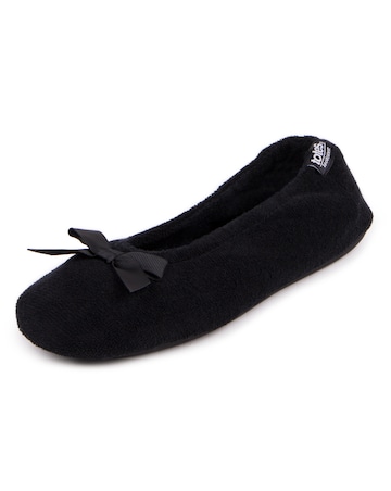 Totes Ladies Terry Ballerina Slippers