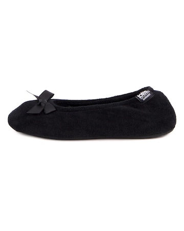 Totes Ladies Terry Ballerina Slippers