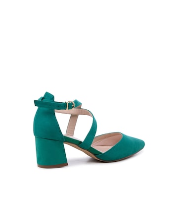 Paradox London Ffion Wide E Fit Block Heel Courts