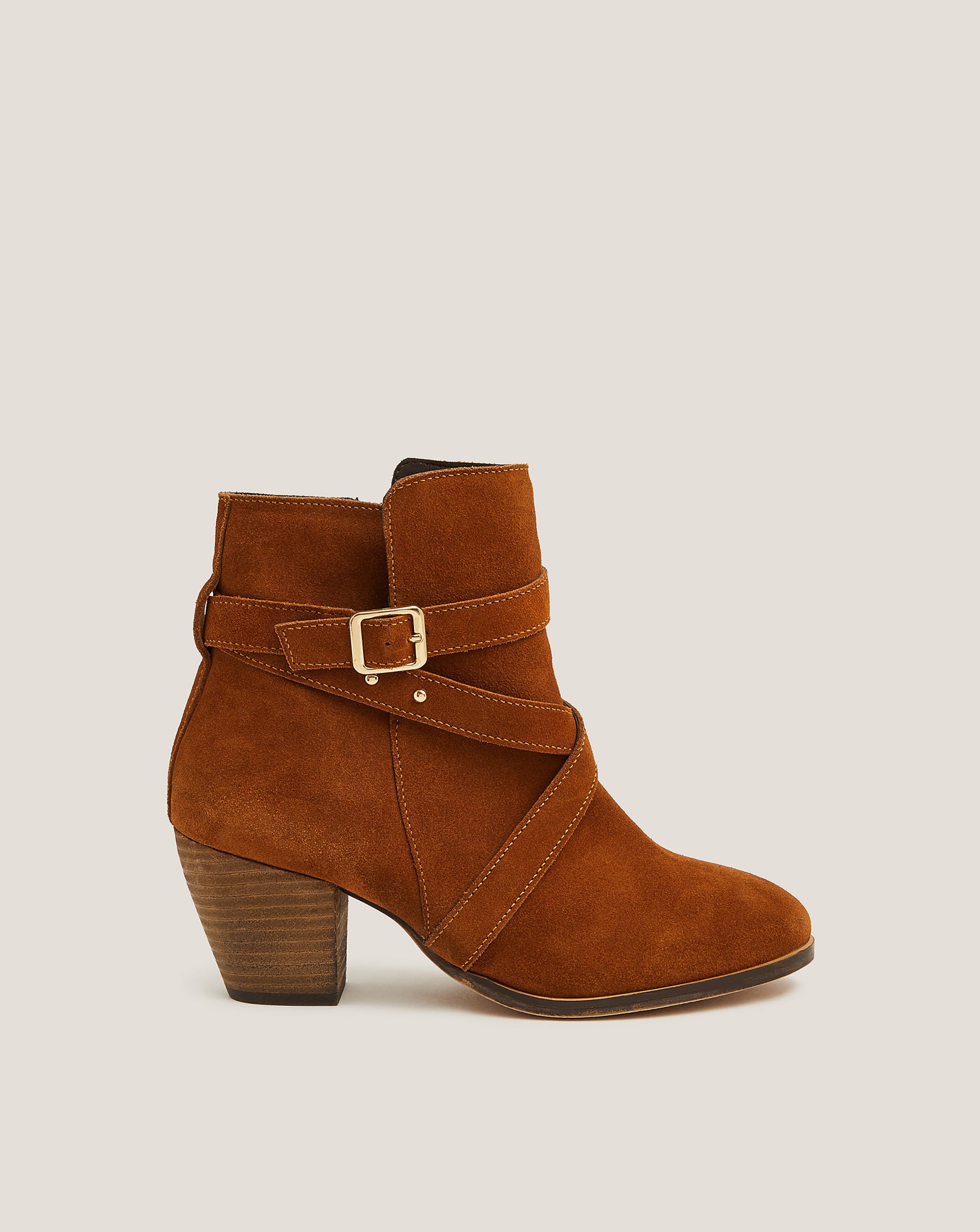 Monsoon Mika Strap Leather Ankle Boots