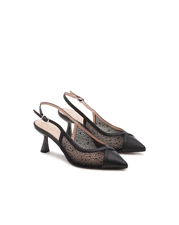 Paradox London Fascinate Wide Fit Slingback Shimmer Heels