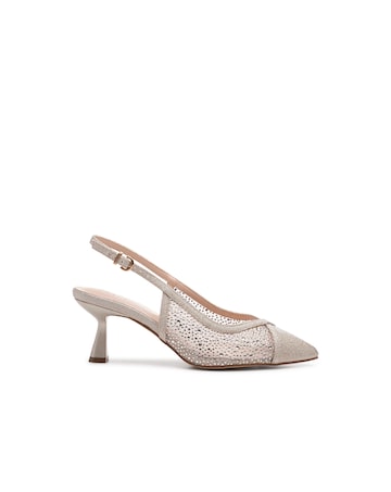Paradox London Fascinate Wide Fit Slingback Shimmer Heels