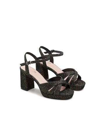 Paradox London Navarra Wide Fit Platform Heeled Sandals