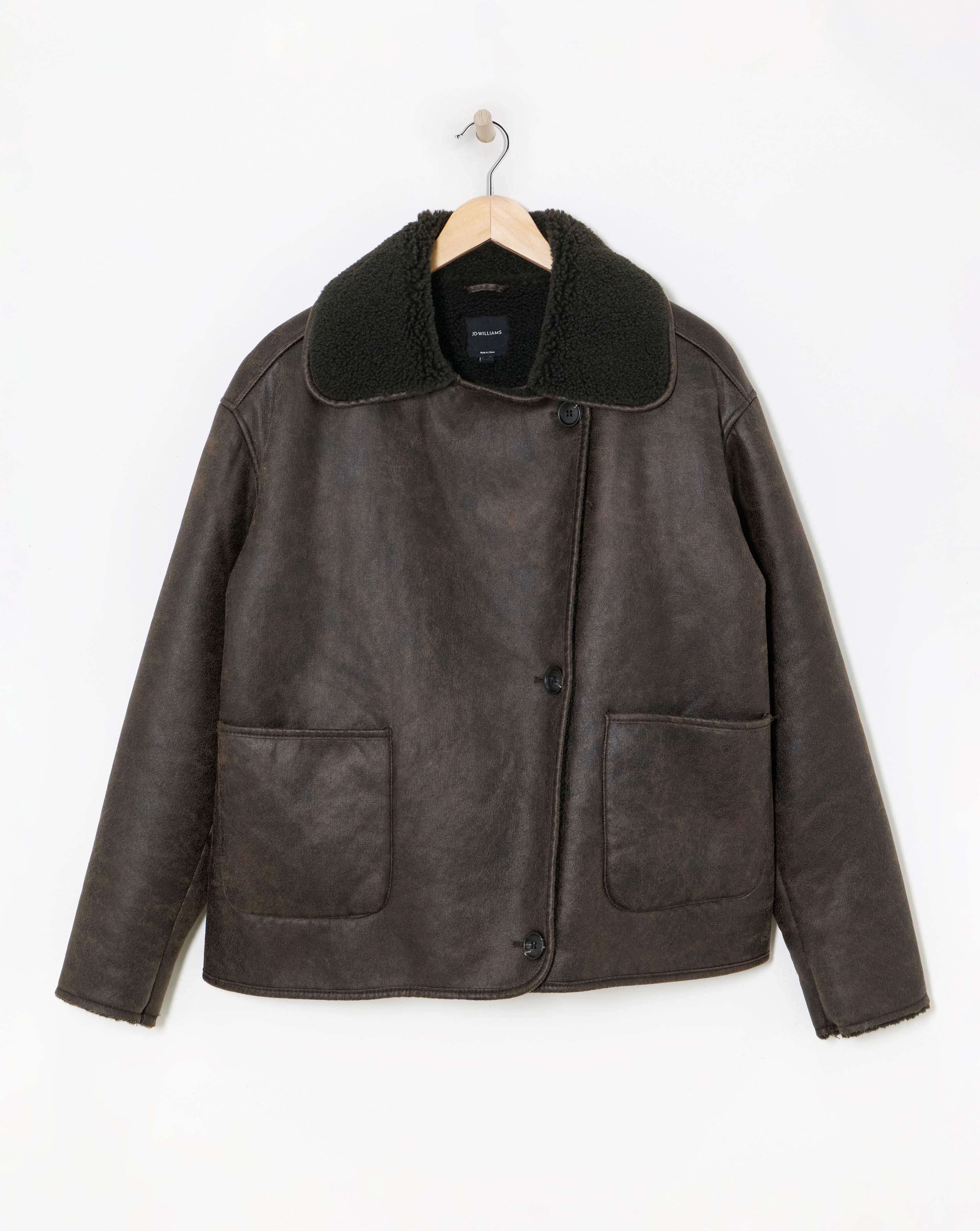 Revere Collar Shearling Jacket