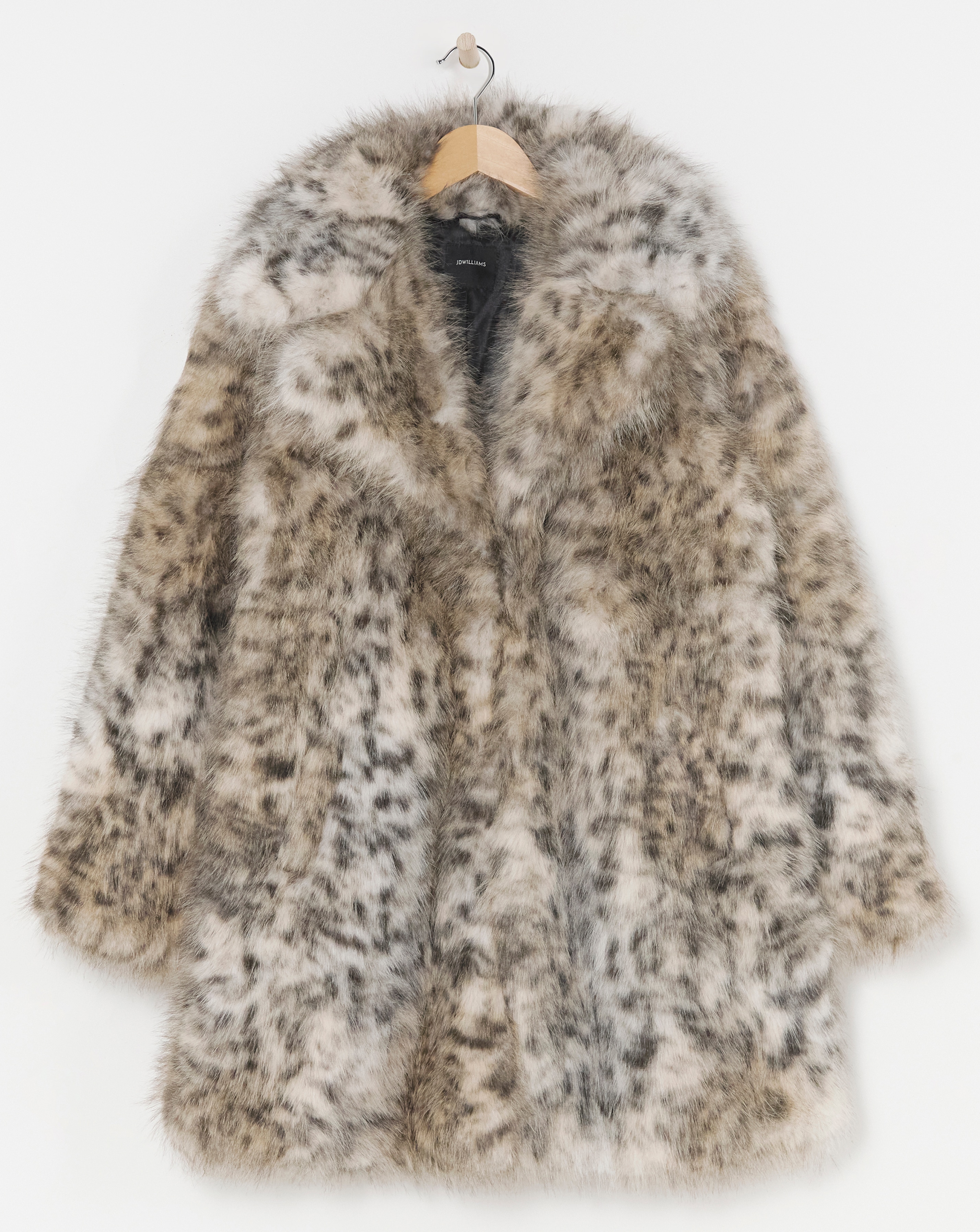 Short Leopard Faux Fur Coat