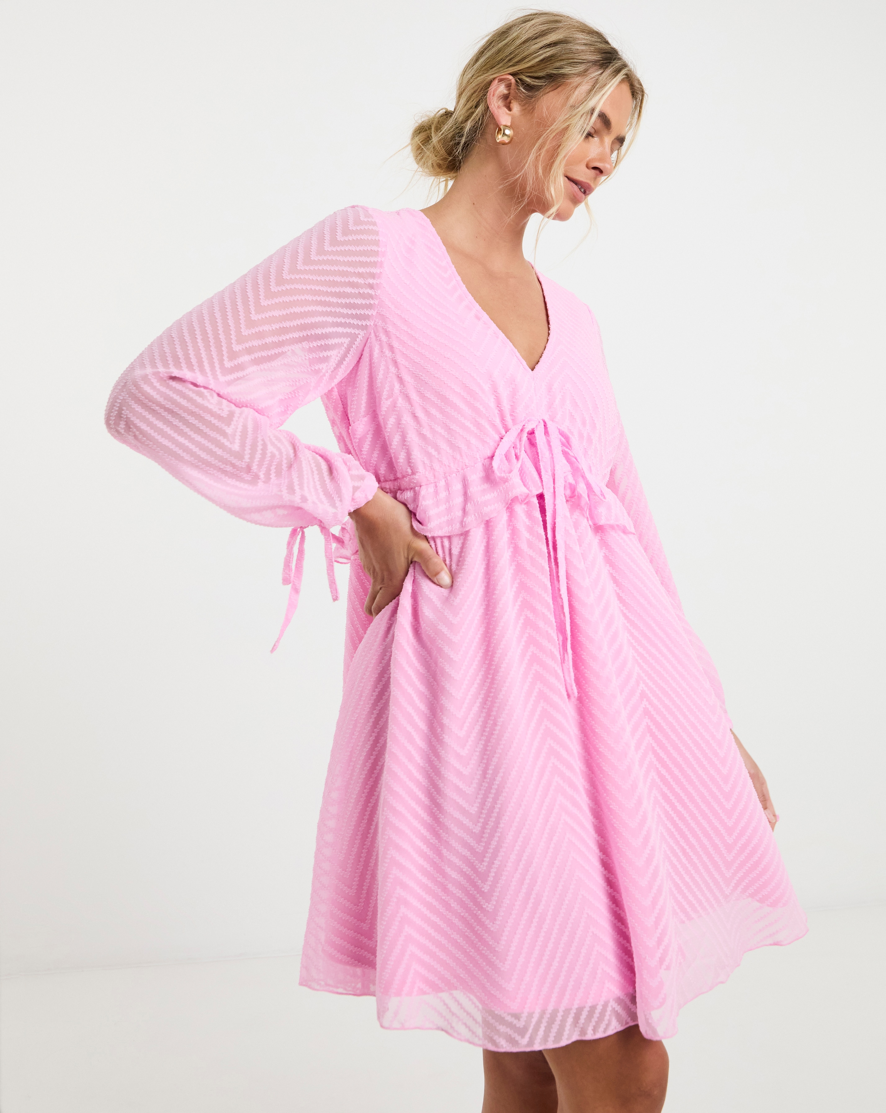 Georgette Frill Skater Dress