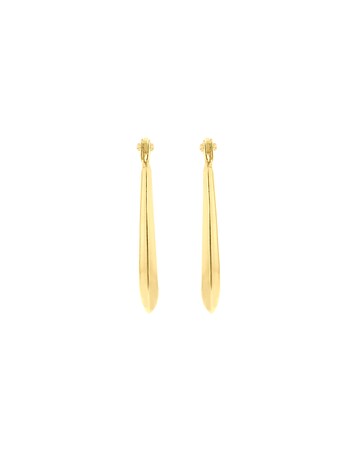 9ct Gold Polished Oval Creole Earrings