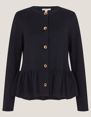 Monsoon Prune Peplum Cardigan