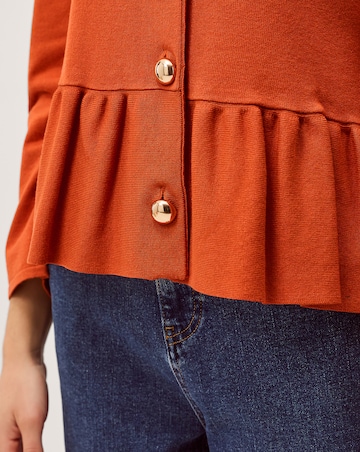 Monsoon Prune Peplum Cardigan