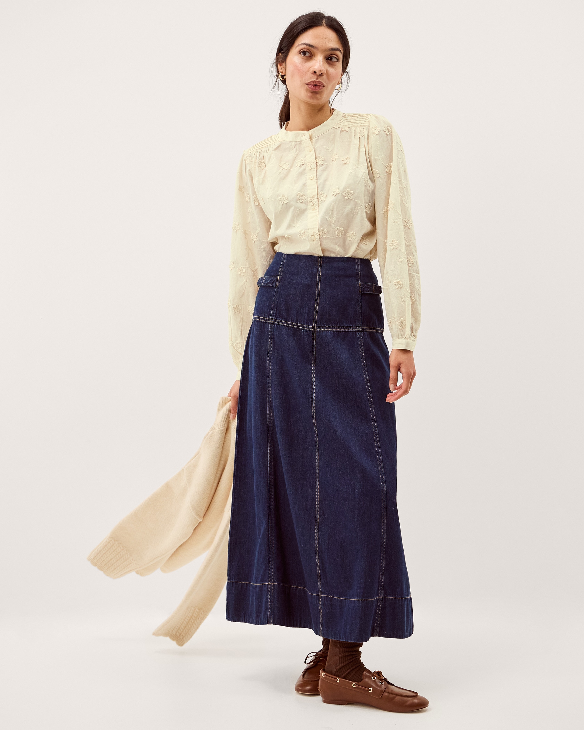 Monsoon Mel Floral Embroidered Blouse