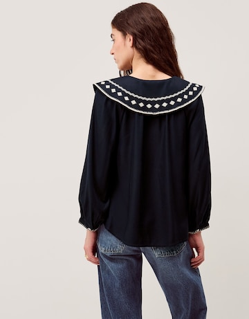 Monsoon Lola Embroidered Collar Top