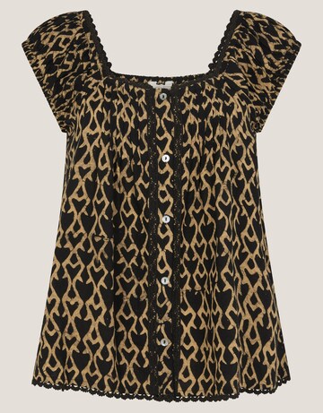 Monsoon Arti Print Button Top