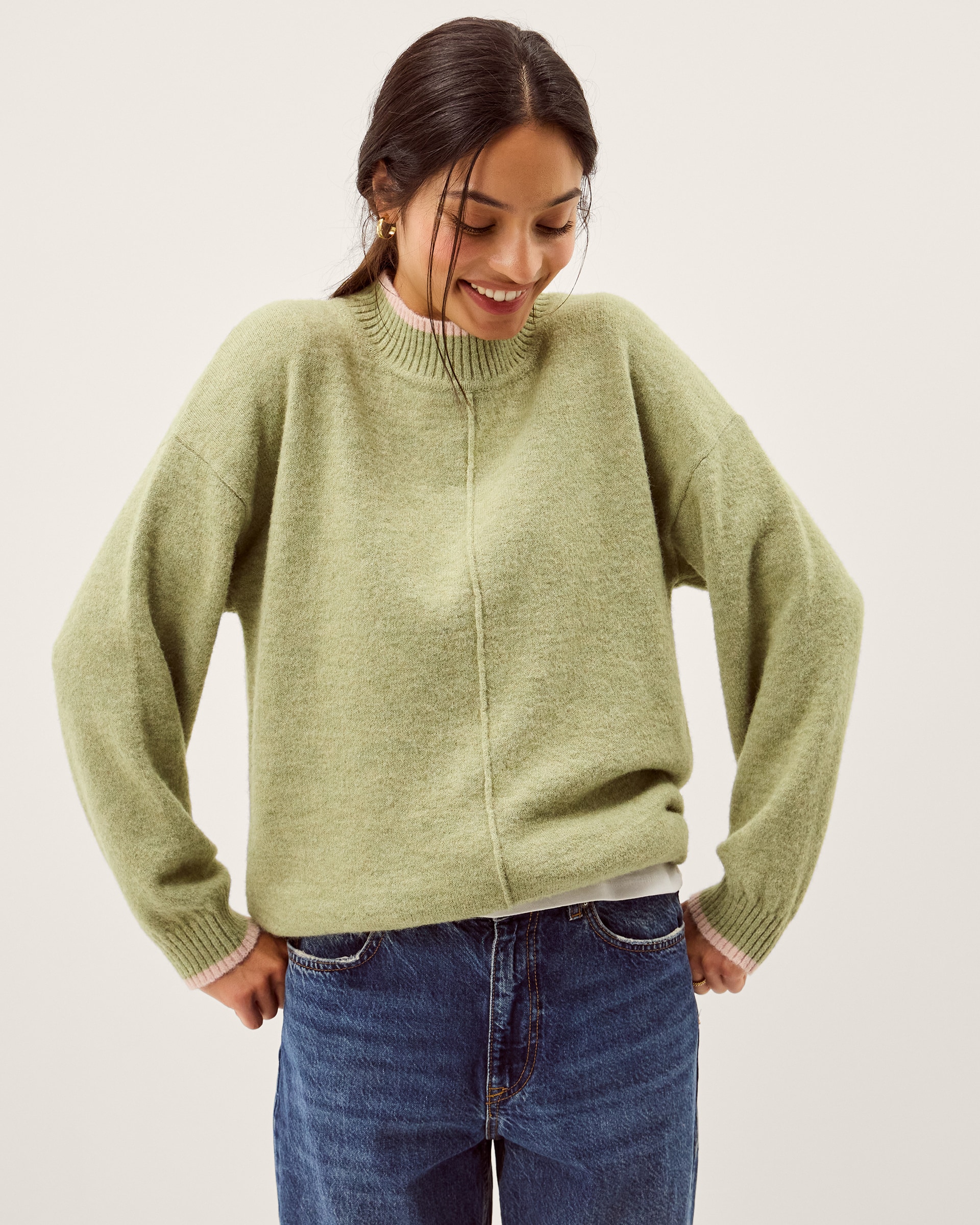 Monsoon Tori Oversized Tipped Jumper