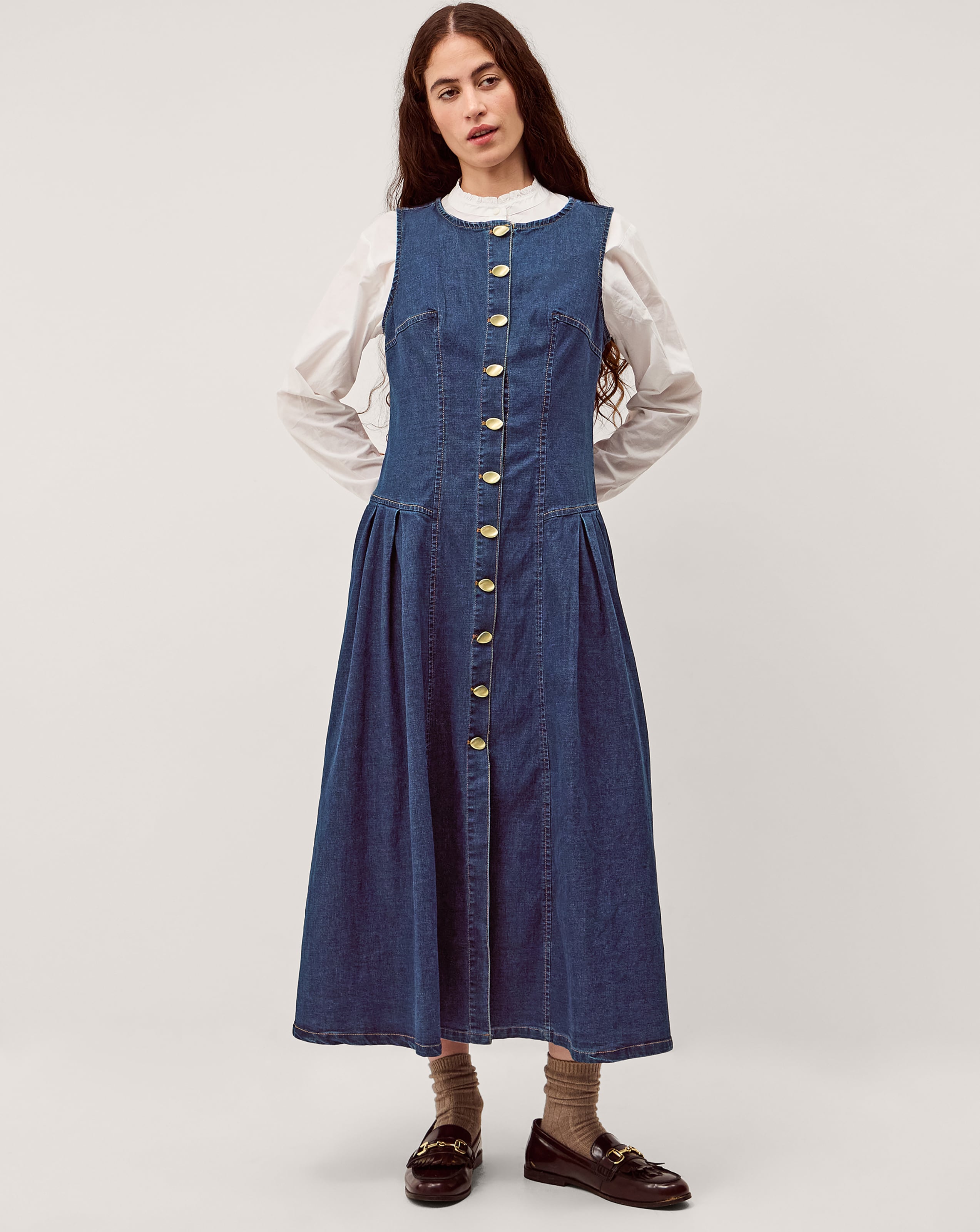 Monsoon Layla Denim Midi Dress