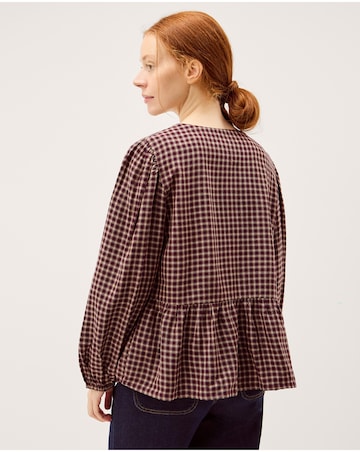 Monsoon Agatha Check Tie Front Blouse