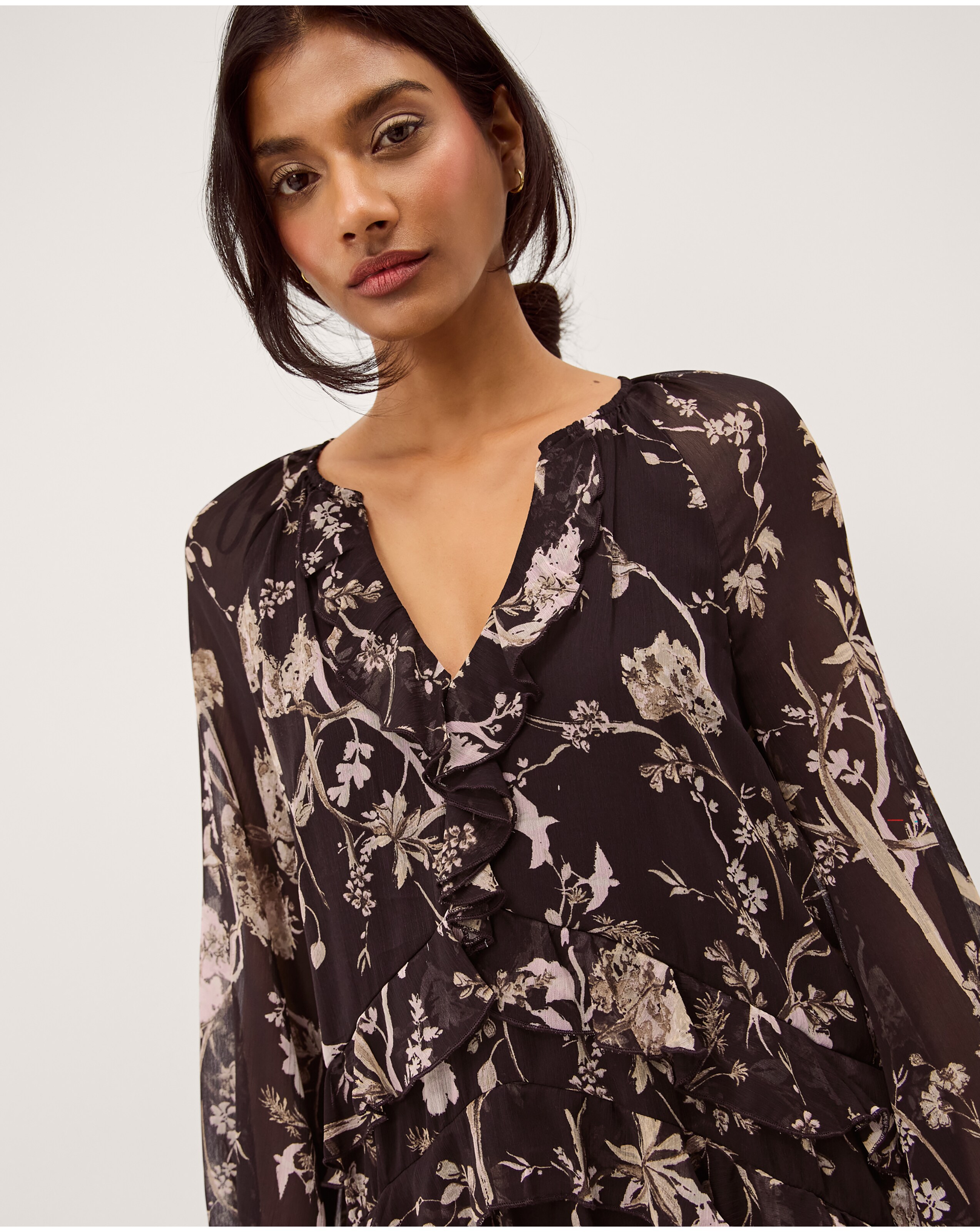 Monsoon Jada Floral Print Midi Dress | Ambrose Wilson