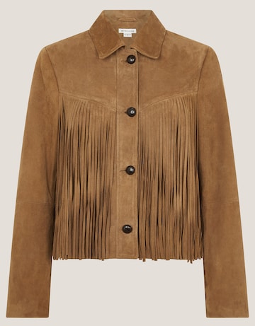 Monsoon Lily Fringe Suede Jacket