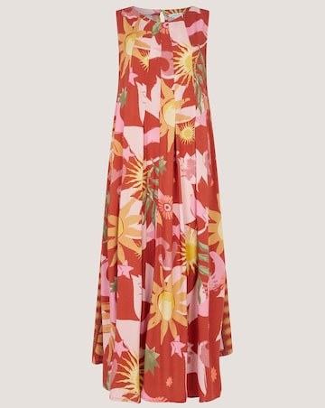 Monsoon Anissa Print Pleated Midi Dress