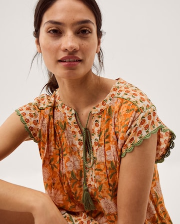 Monsoon Carris Floral Scallop Trim Top