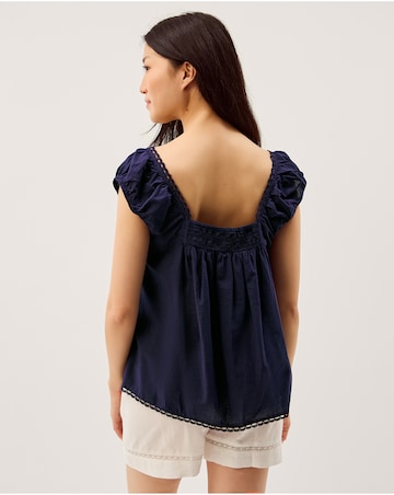 Monsoon Olivia Lace Trim Top