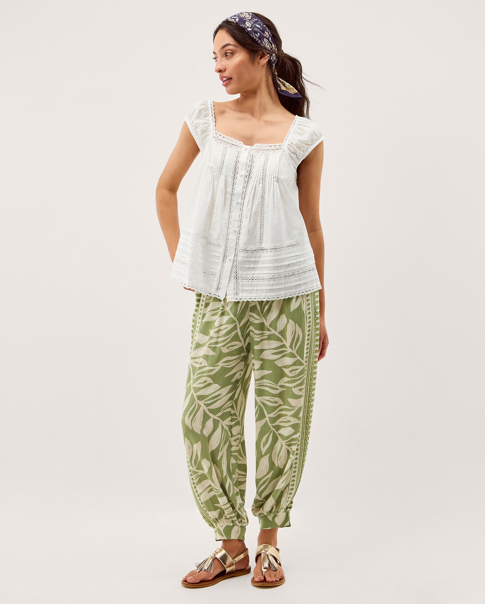 New In - Monsoon Olivia Lace Trim Top