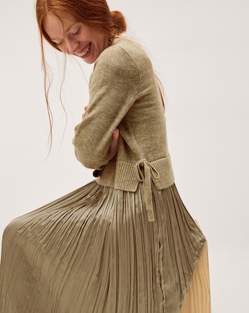 Monsoon Nayla Jumper Pleated Midi Dress