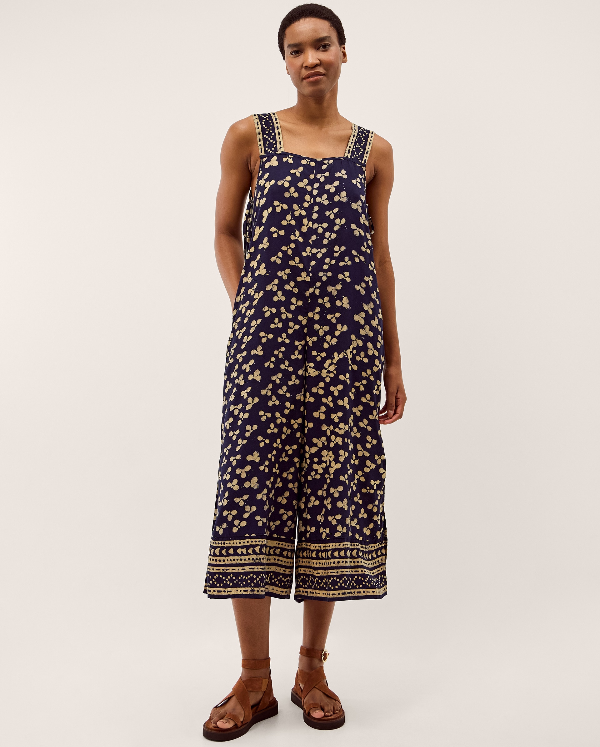 Monsoon Clover Print Culotte Jumpsuit