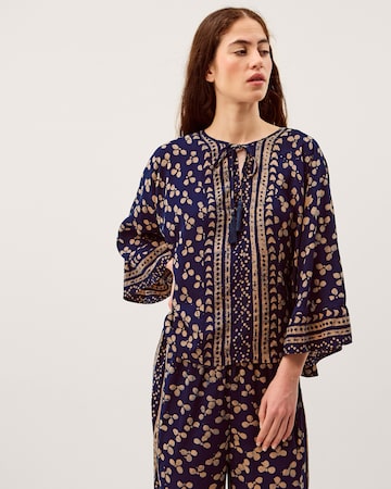 Monsoon Clover Print Tassel Top