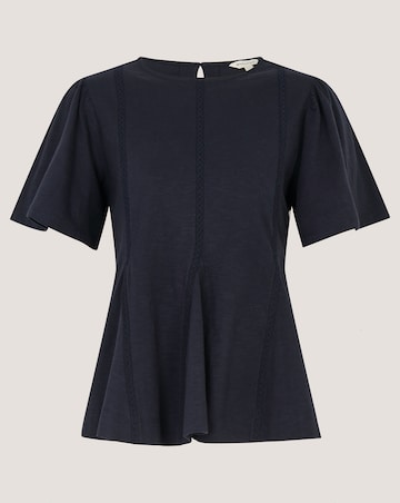 Monsoon Tate Lace Trim Jersey T-Shirt