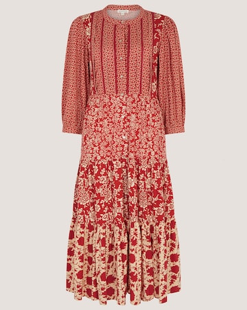 Monsoon Palmer Floral Jersey Midi Dress