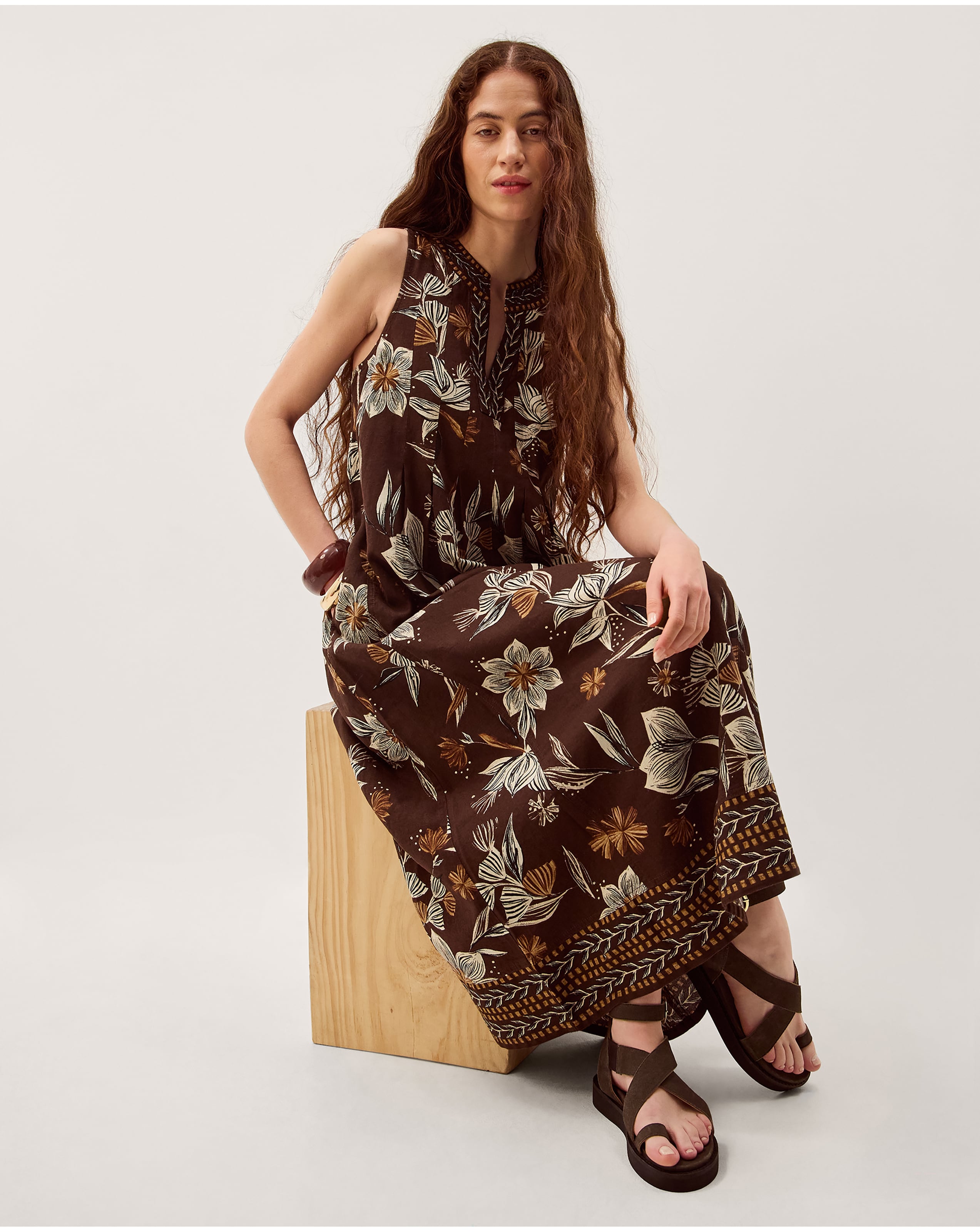 Monsoon Esther Floral Midi Dress