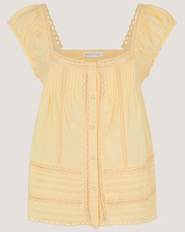 Monsoon Olivia Lace Trim Top