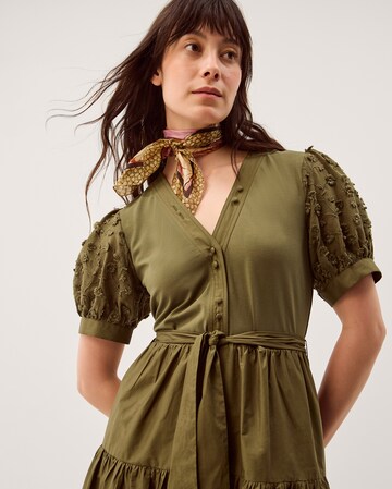 Monsoon Fawn Puff Sleeve Midi Dress