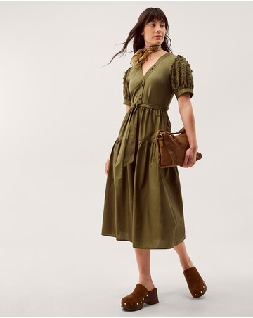 Monsoon Fawn Puff Sleeve Midi Dress