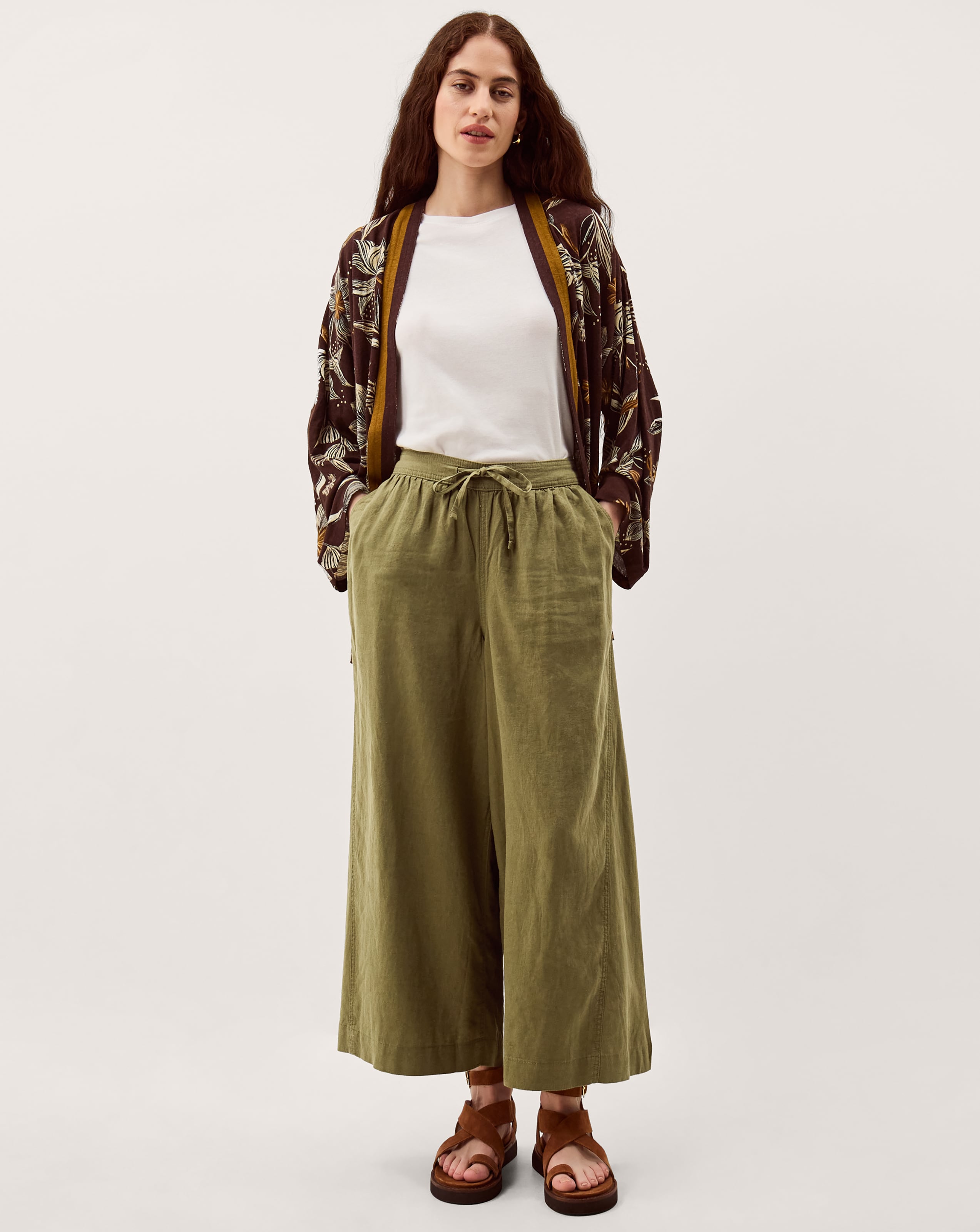 Monsoon Maisie Crop Wide Leg Trousers