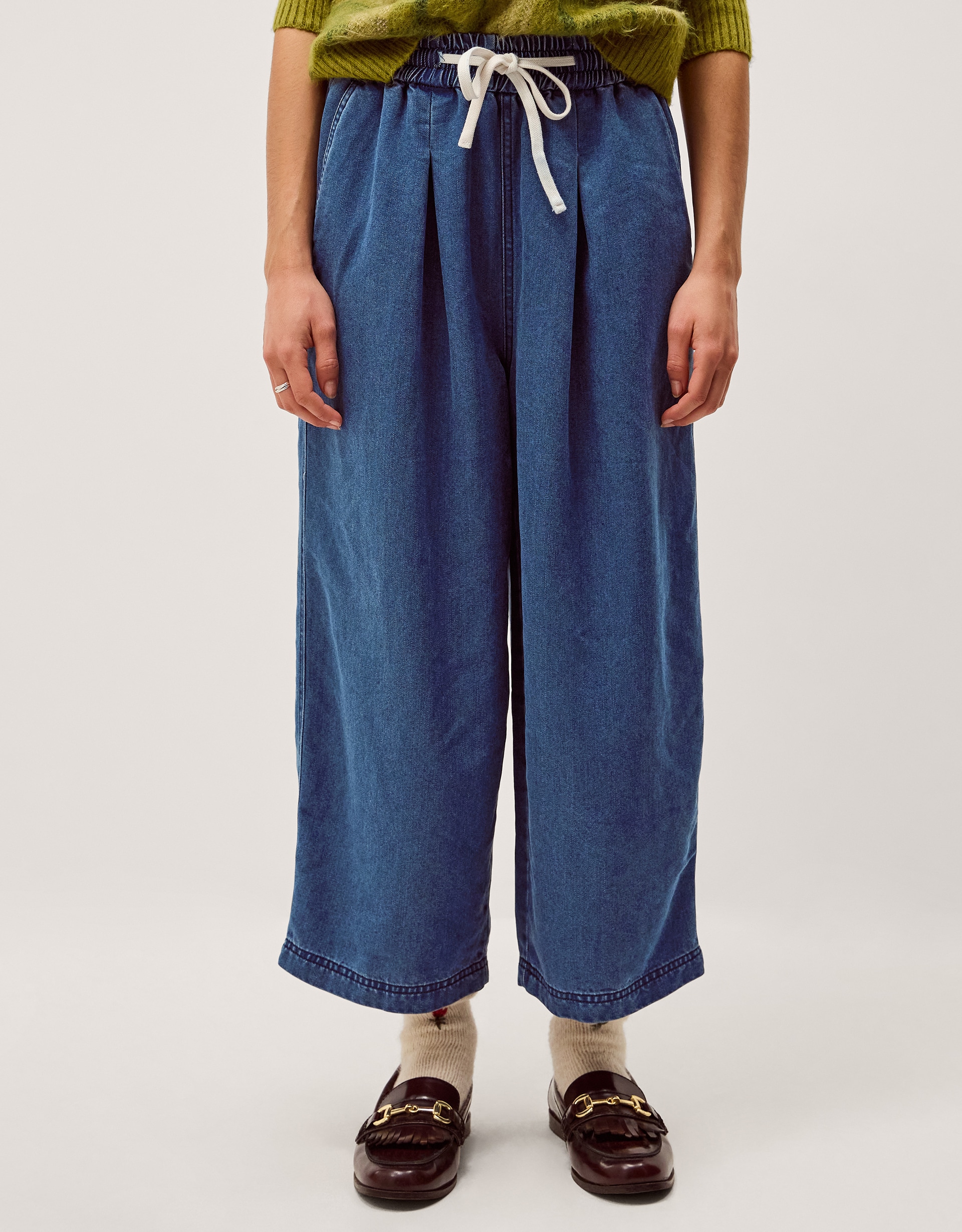 Monsoon Rhea Tie Front Denim Trousers