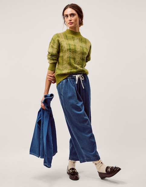 Monsoon Rhea Tie Front Denim Trousers
