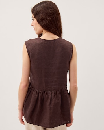 Monsoon Posey Sleeveless Linen Top